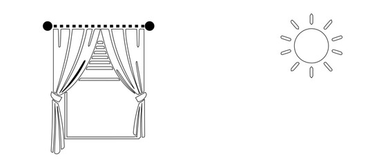 fork and knife. Clean Vector Interface Icons of Solar Curtain Automation 