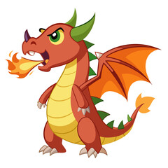 dragon-cartoon-vector-breathing-fire--white