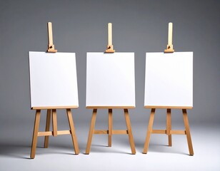 easel with blank canvas