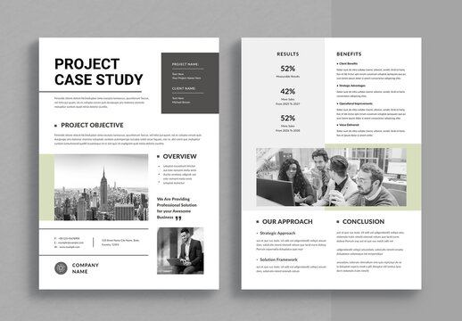 Business Clean Project Case Study Design Template Layout