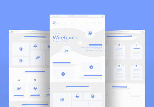 Creative Web Wireframe Layout
