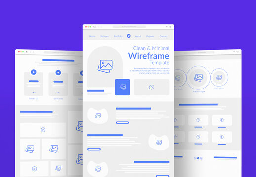Minimal Web Wireframe Template