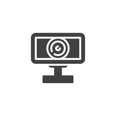 Webcam video solid vector icon