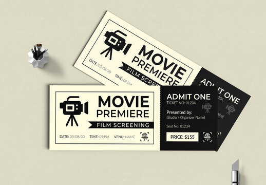 Movie Premiere Ticket Template