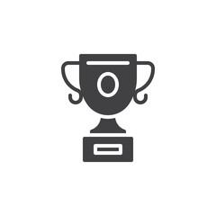 Trophy award solid vector icon