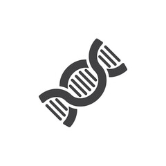 DNA strand solid glyph icon