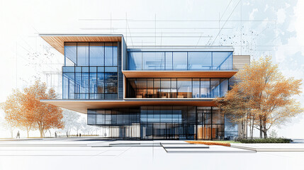 modern office building with windows