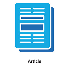 Article Vector Icon which can easily modify or edit