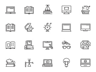 Minimalist knowledge sharing line art style vector image