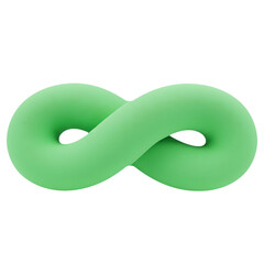 Luxurious Velvet Infinity Pillow Plush green Figure-Eight Design Background PNG