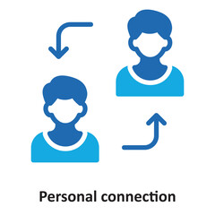 Personal connection Vector Icon which can easily modify or edit