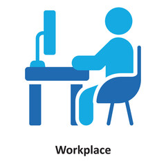 Workplace Vector Icon which can easily modify or edit