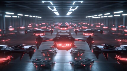 Futuristic Drone Swarm: Autonomous Technology and Mass Aerial Surveillance