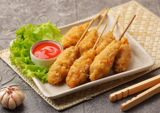 Sempolan or sempol is a type of fried food made from tapioca flour.