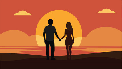 Fototapeta premium couple on the beach