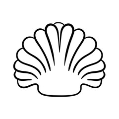 Seashell vector icon. Shell illustration sign. conch symbol. Sea Life web icons.