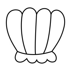 Seashell vector icon. Shell illustration sign. conch symbol. Sea Life web icons.