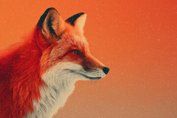 Obraz premium Captivating images of a majestic fox in a vibrant sunset nature photography outdoor environment close-up view wild animal concept