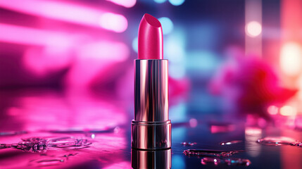 lipstick on background , Lipstick_pink_cosmetology_concept 