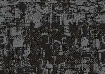 Fototapeta premium Glitch distorted geometric shape . Noise destroyed logo . Trendy defect error shapes . Glitched frame .Grunge textured . Distressed effect .Vector shapes with a halftone dots screen print texture. 