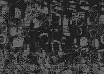 Glitch distorted geometric shape . Noise destroyed logo . Trendy defect error shapes . Glitched frame .Grunge textured . Distressed effect .Vector shapes with a halftone dots screen print texture. 