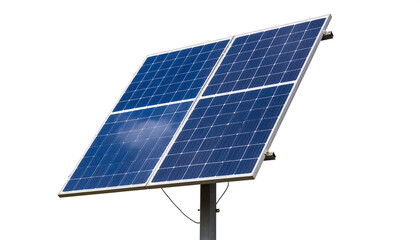 Modern Solar Power System with Blue Sky Reflection
