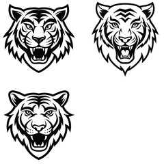 tiger head vector