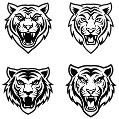 tiger head vector