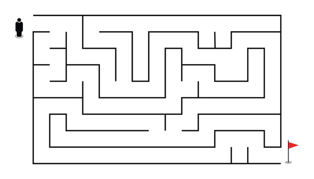 Find right way. puzzle game for kids. simple logic game. labyrinth conundrum. labyrinth maze game. find right path. kids game