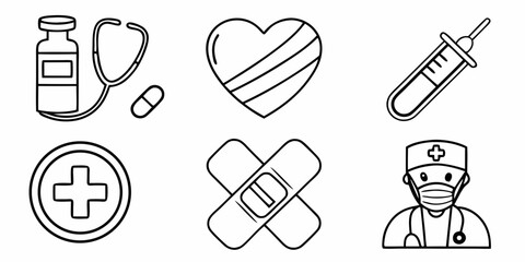set of medical icons