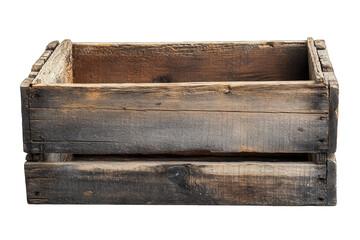 A Weathered Wooden Crate Isolated On A Transparent Background The Crate Is Made Of Rough Aged Wood And Has A Rustic Vintage Look It Is Perfect For Storing Items Or Displaying Decorative Items