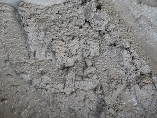 Closeup mortar cement as gray texture background for industry construction concept.