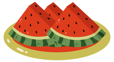 Watermelon Fresh Fruit Vector Illustration
