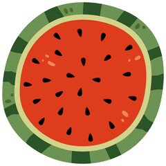 Watermelon Fresh Fruit Vector Illustration