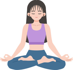 young woman doing yoga