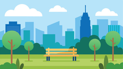 Obraz premium city landscape with trees