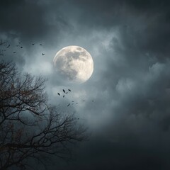 halloween full moon background