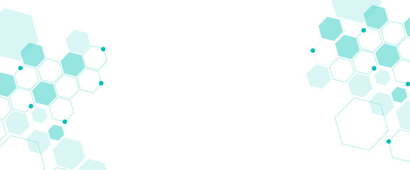 Vector hexagons pattern. Geometric abstract background with simple hexagonal elements. Medical, technology or science desig