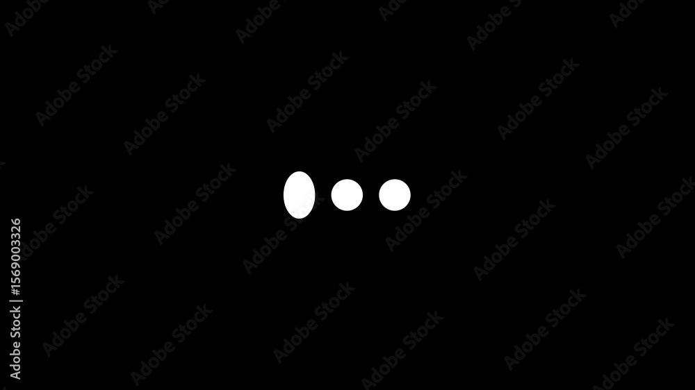 Fototapete animated simple white loading dots displaying a wait or progress indicator. loading animation with t