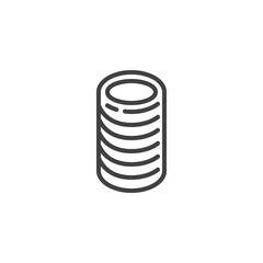 Coins stack line icon