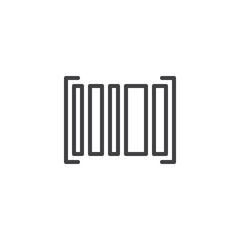 Barcode scanner line icon