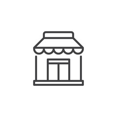 Storefront building line icon
