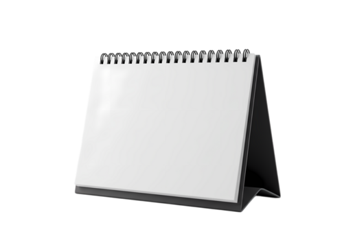Blank Desk Calendar Mockup isolated on transparent background