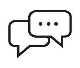 Fototapeta premium Two speech bubble icon.