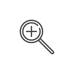 Zoom in search line icon
