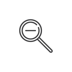 Zoom out search line icon