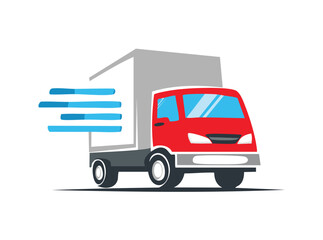 Concept of the delivery service. Delivery truck. Vector illustration.