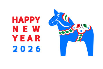 午年のダーナラホースの年賀状2026