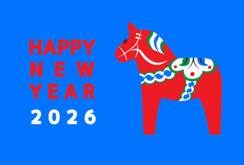 午年のダーナラホースの年賀状2026