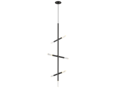 JAX 07-004 , Brass -Black-Silver / Clear crystal , Elegant Lighting Fixture Against white bachground 